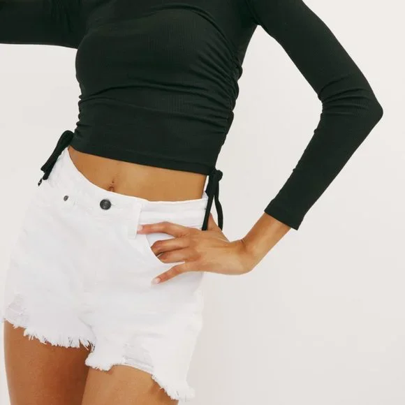 KAN CAN-HAZEL HIGH RISE SHORTS - Picture 5 of 8